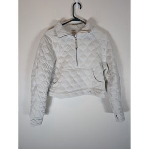 lululemon athletica Quilted Half-Zip Pullover Hoodie in Off-White